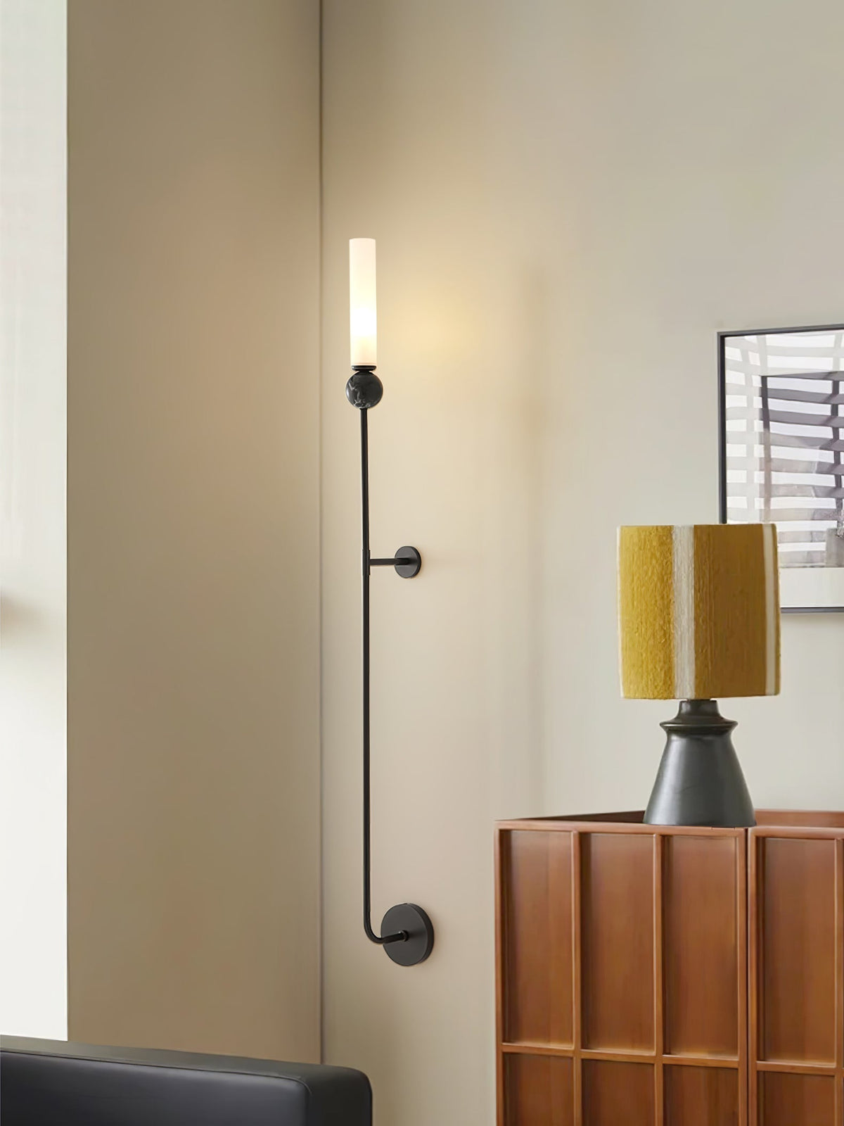 Marble Vertical Wall Lamp with Adjustable Brightness