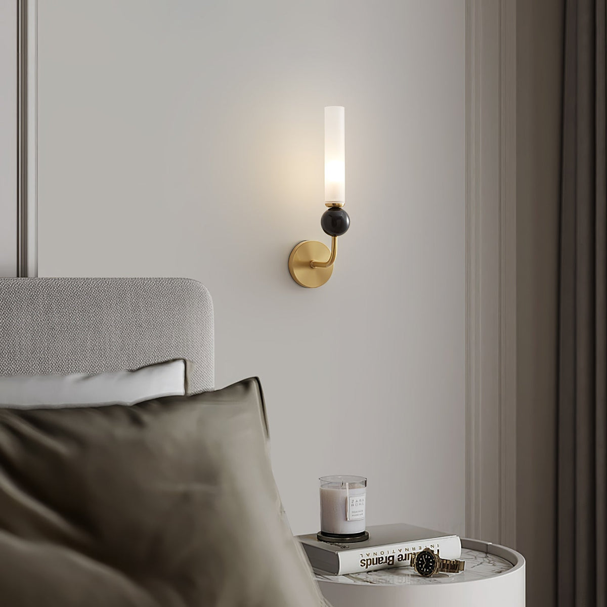 Marble Vertical Wall Lamp with Adjustable Brightness
