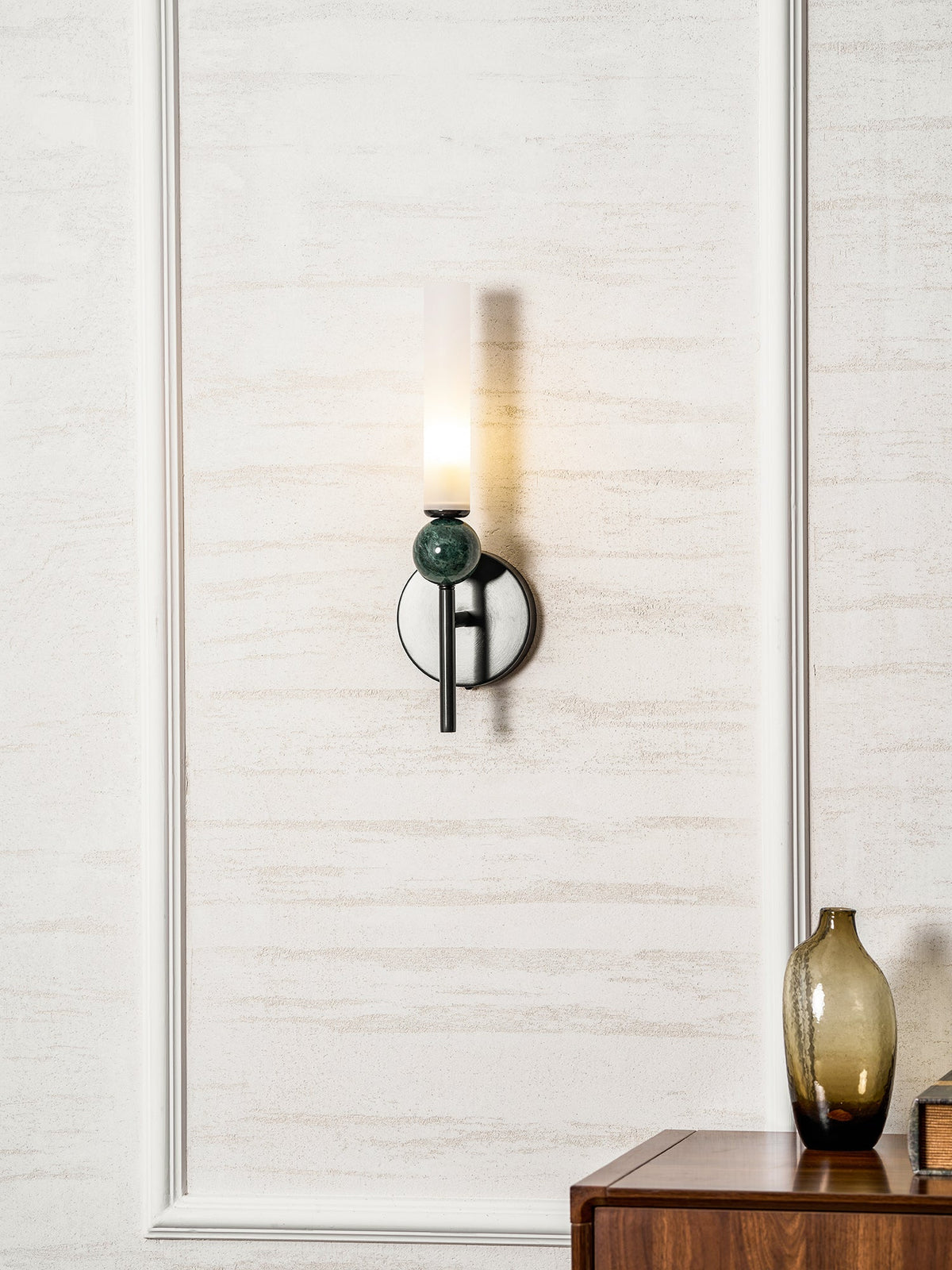 Marble Vertical Wall Lamp with Adjustable Brightness