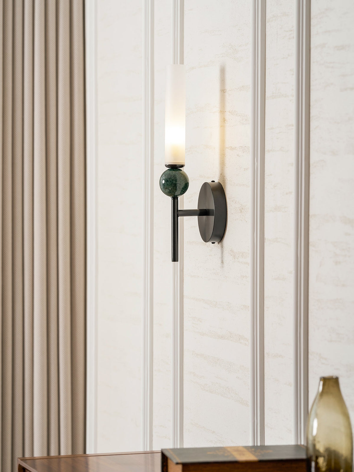 Marble Vertical Wall Lamp with Adjustable Brightness