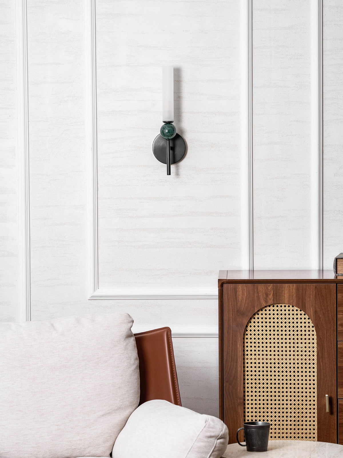 Marble Vertical Wall Lamp with Adjustable Brightness