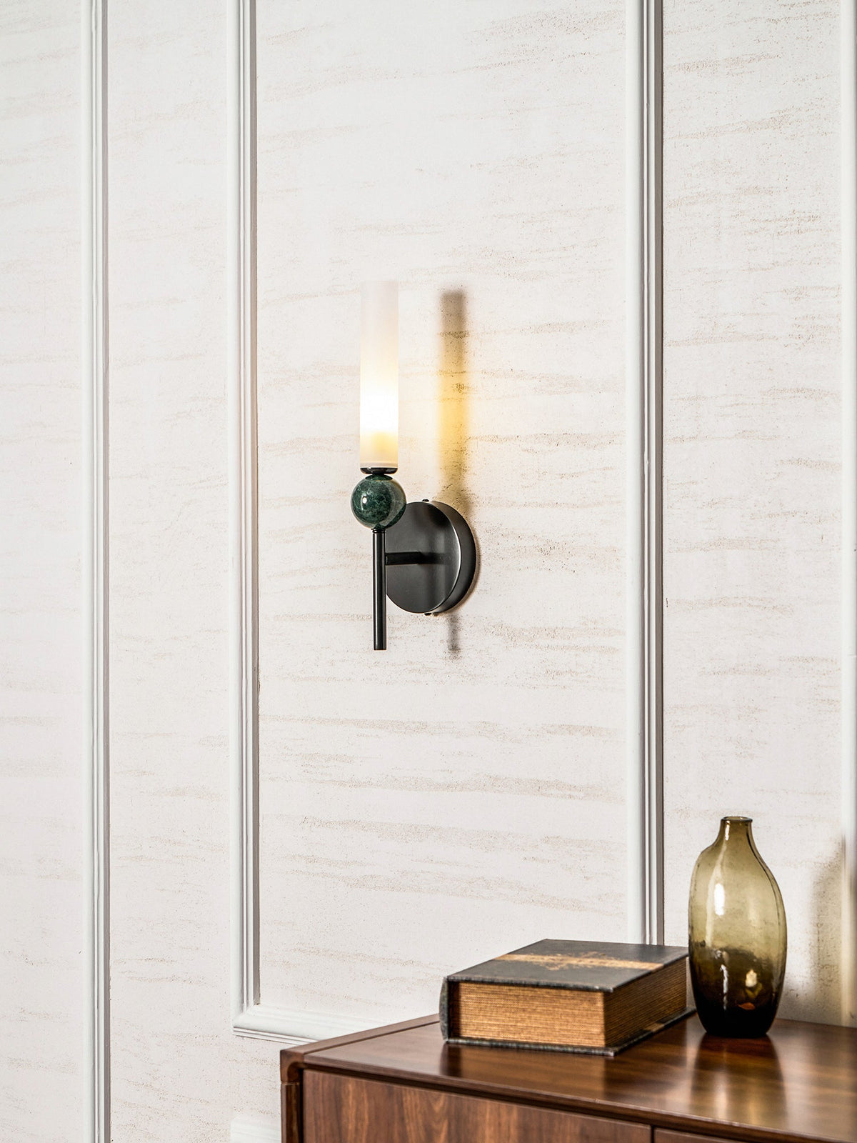 Marble Vertical Wall Lamp with Adjustable Brightness
