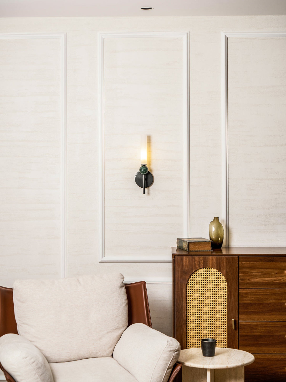 Marble Vertical Wall Lamp with Adjustable Brightness