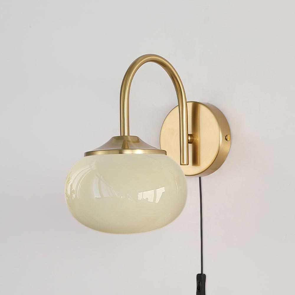 Marshmallow-Shaped Plug-In Wall Sconce, Soft Warm Light — detail view