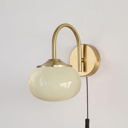 Marshmallow-Shaped Plug-In Wall Sconce, Soft Warm Light — detail view