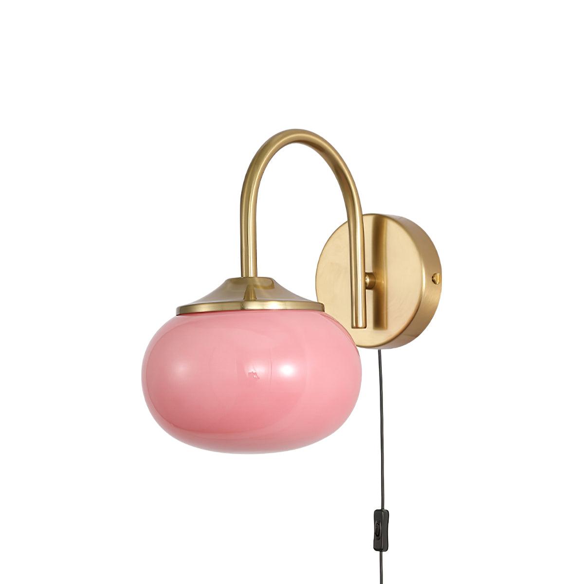 Marshmallow-Shaped Plug-In Wall Sconce, Soft Warm Light