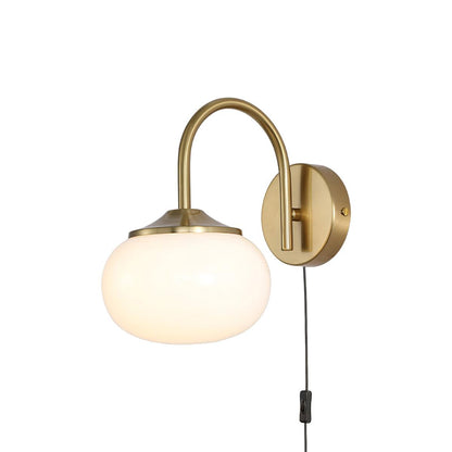 Marshmallow-Shaped Plug-In Wall Sconce, Soft Warm Light