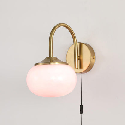 Marshmallow-Shaped Plug-In Wall Sconce, Soft Warm Light
