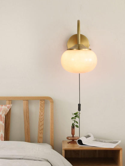 Marshmallow-Shaped Plug-In Wall Sconce, Soft Warm Light