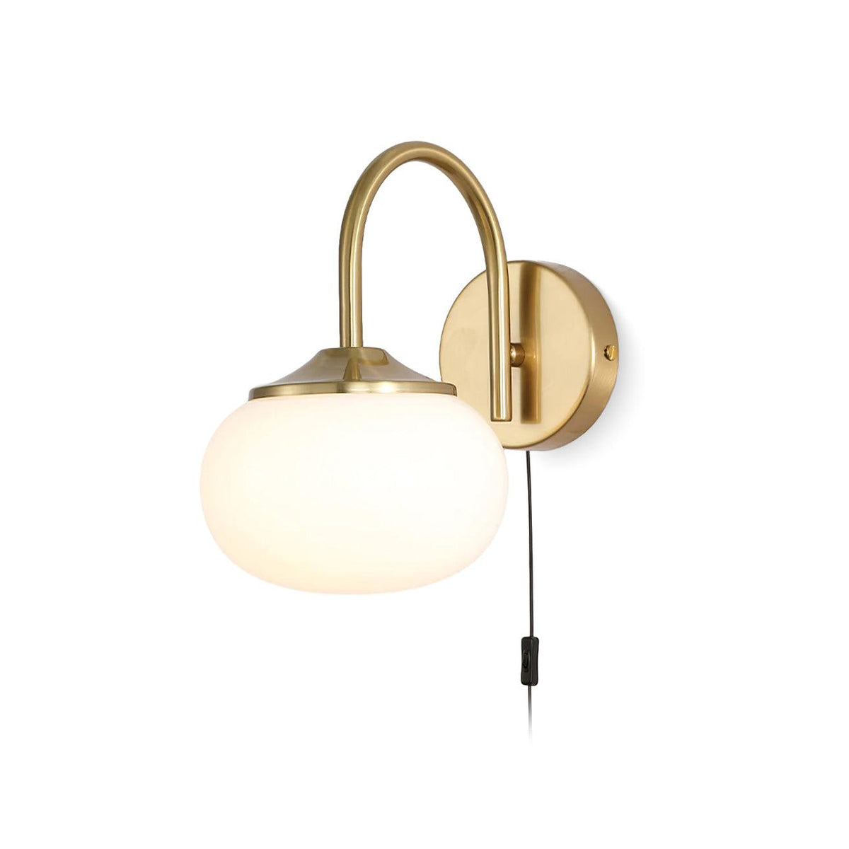 Marshmallow-Shaped Plug-In Wall Sconce, Soft Warm Light