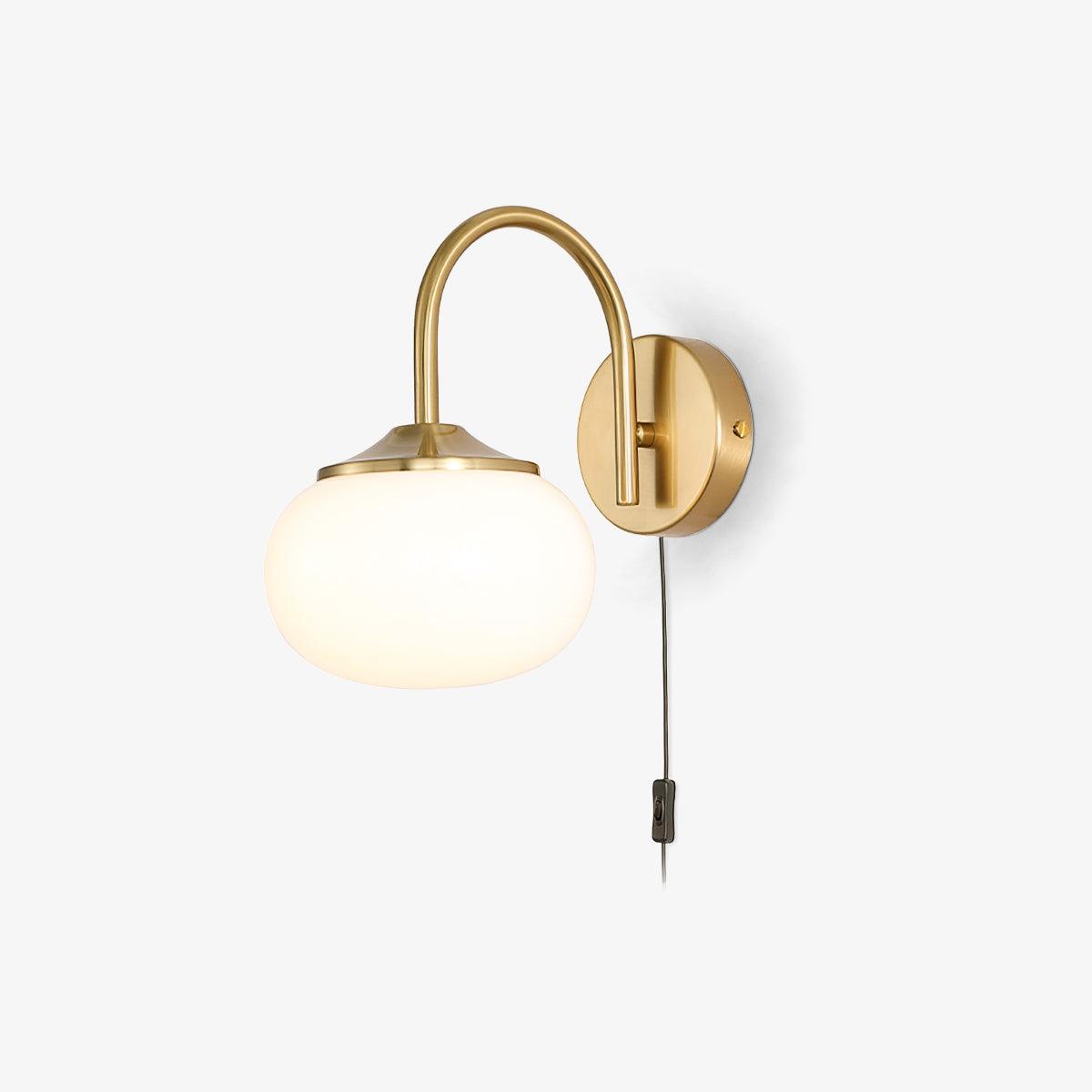 Marshmallow-Shaped Plug-In Wall Sconce, Soft Warm Light