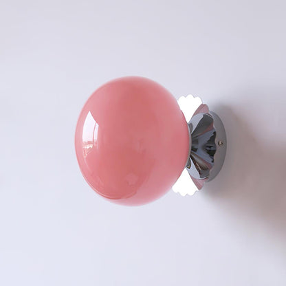 Marshmallow-Shaped Wall Sconce, Adjustable Brightness — front view