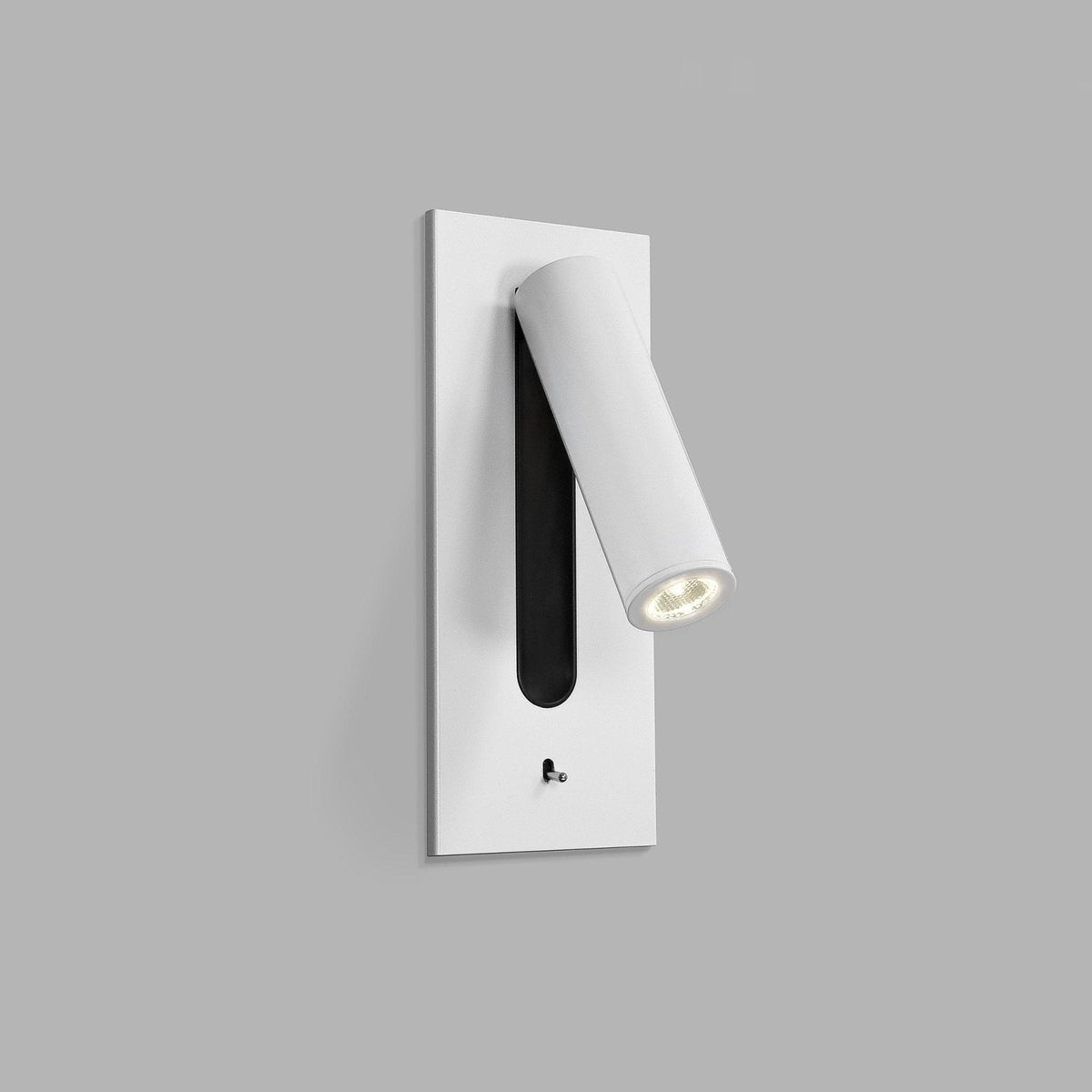 Folded Back Bedside Wall Lamp, Space-Saving Design — side view