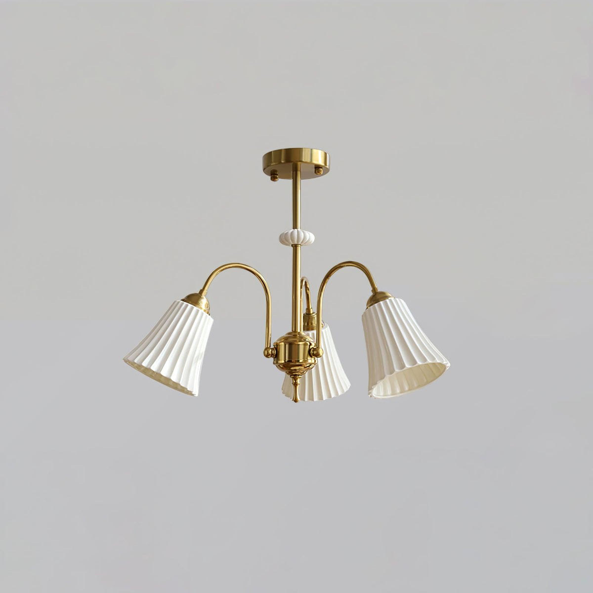 Ceramic Trumpet Chandelier, Medieval-Inspired Design