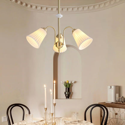 Ceramic Trumpet Chandelier, Medieval-Inspired Design