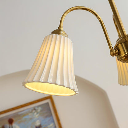 Ceramic Trumpet Chandelier, Medieval-Inspired Design