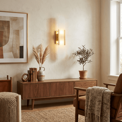 Oblong Alabaster Wall Sconce, Soft Ambient Light