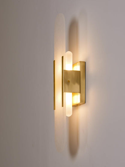 Oblong Alabaster Wall Sconce, Soft Ambient Light