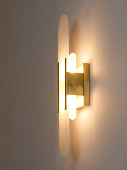 Oblong Alabaster Wall Sconce, Soft Ambient Light