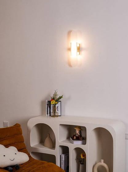 Oblong Alabaster Wall Sconce, Soft Ambient Light