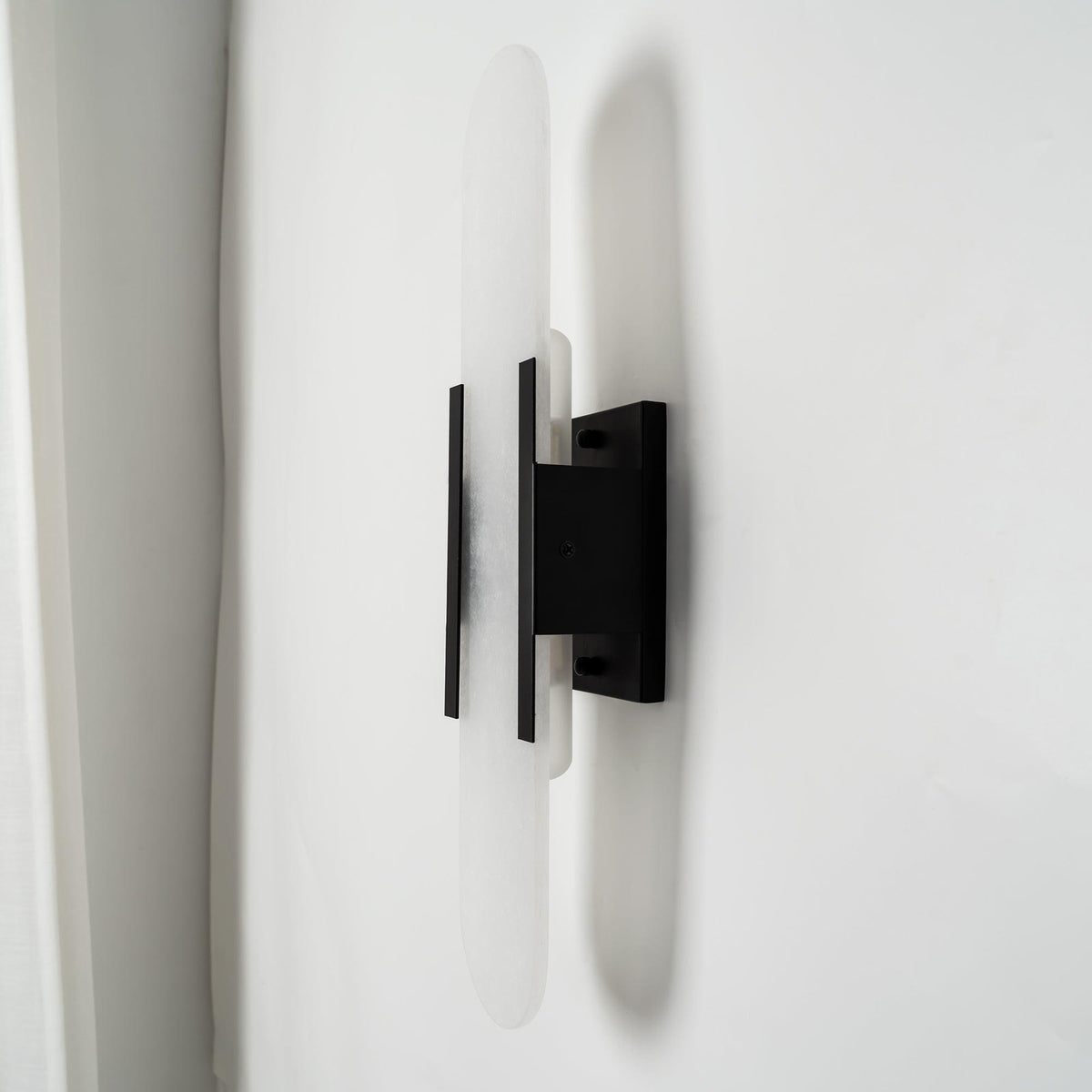 Oblong Alabaster Wall Sconce, Soft Ambient Light