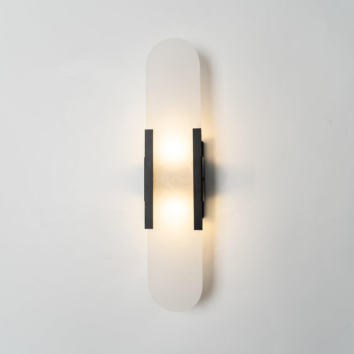 Oblong Alabaster Wall Sconce, Soft Ambient Light