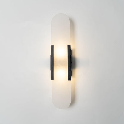 Oblong Alabaster Wall Sconce, Soft Ambient Light