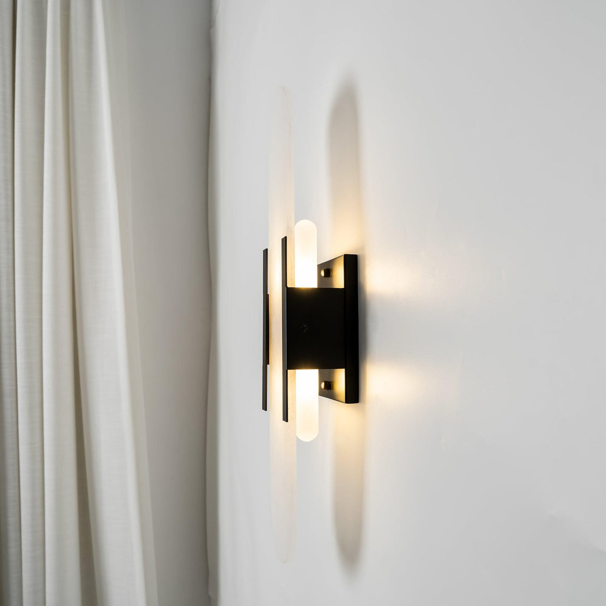 Oblong Alabaster Wall Sconce, Soft Ambient Light