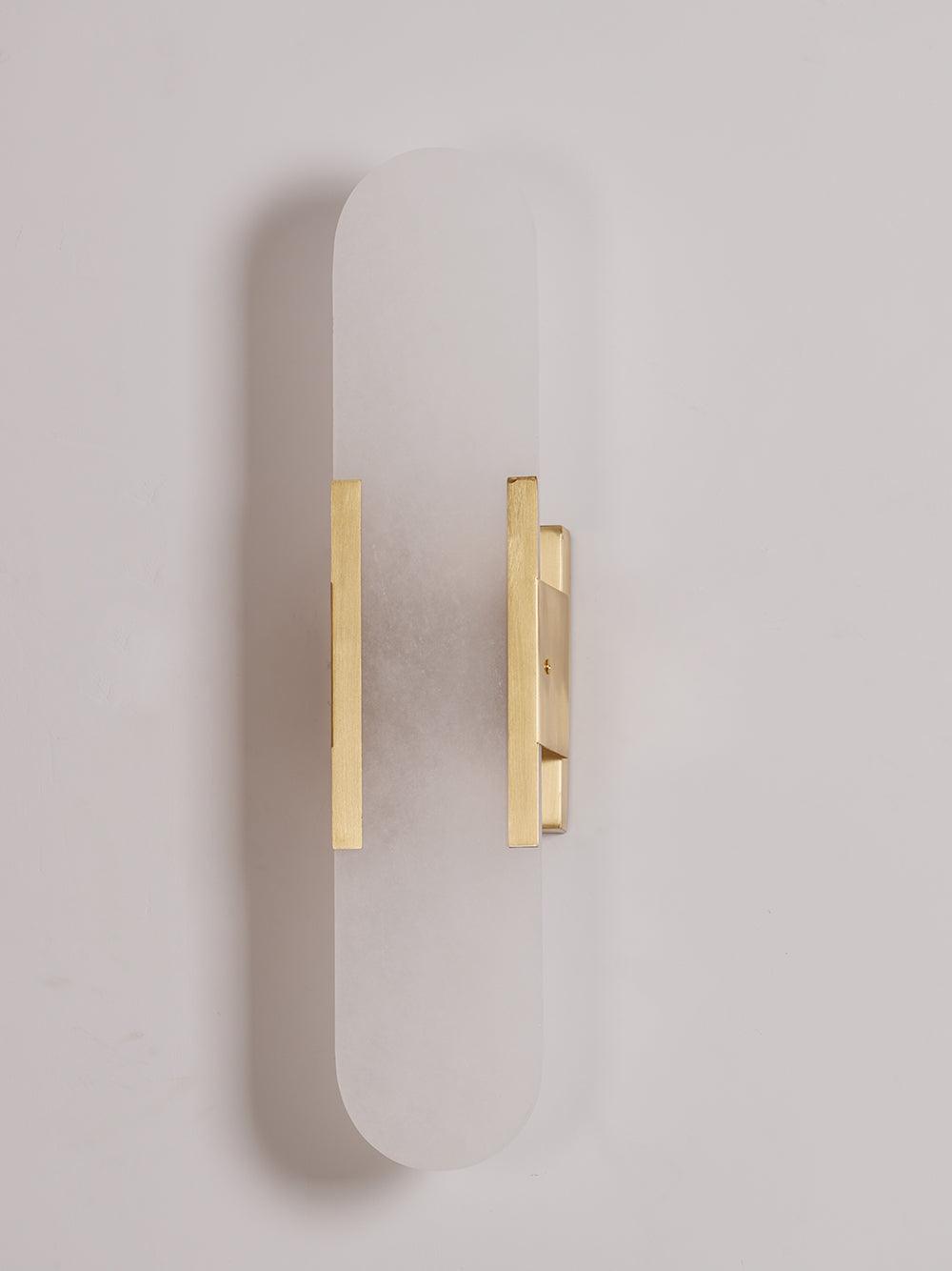 Oblong Alabaster Wall Sconce, Soft Ambient Light