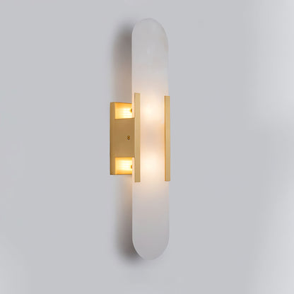 Oblong Alabaster Wall Sconce, Soft Ambient Light