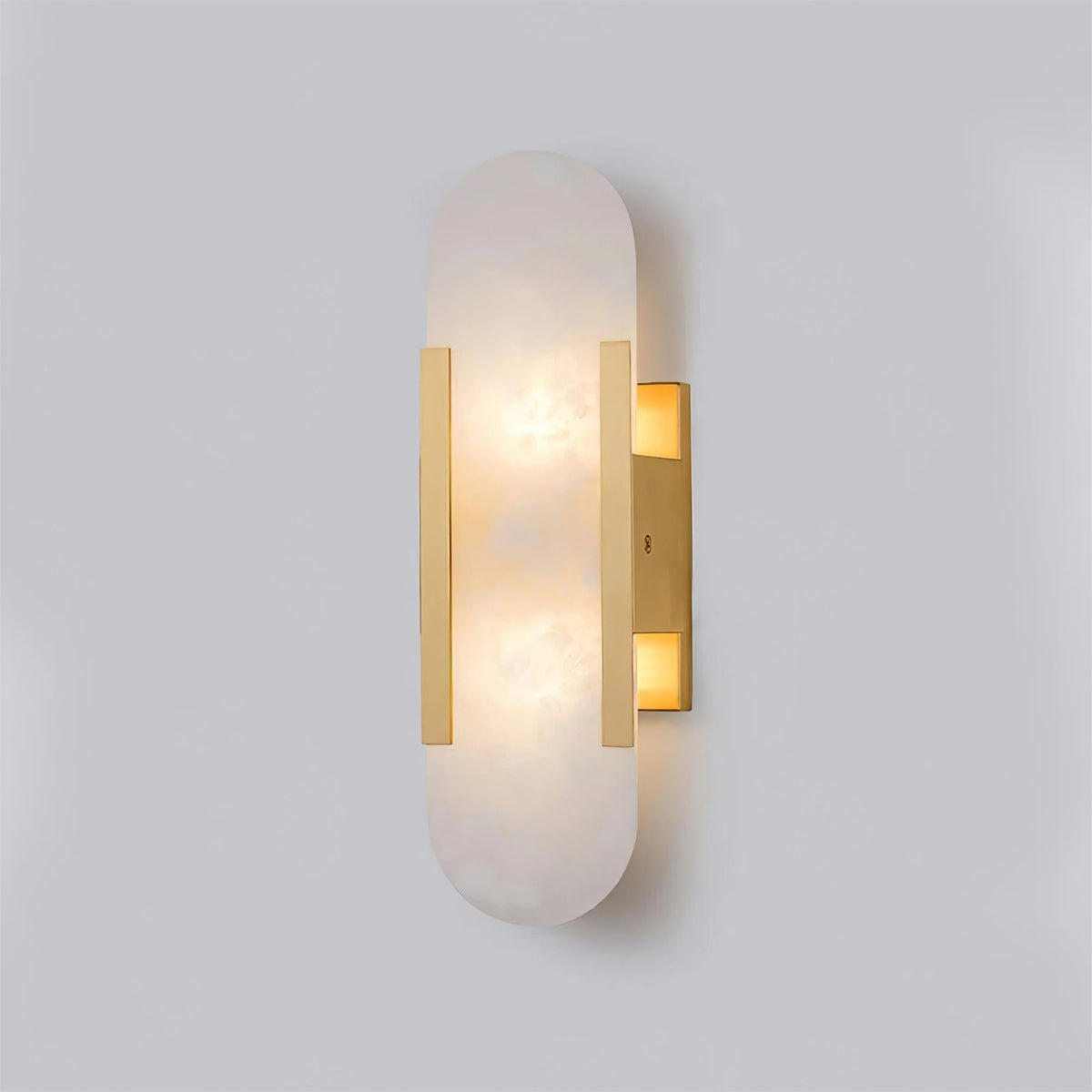 Oblong Alabaster Wall Sconce, Soft Ambient Light