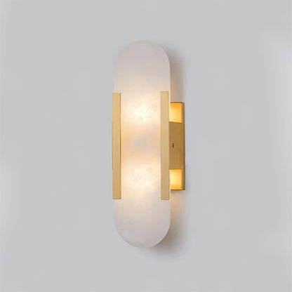Oblong Alabaster Wall Sconce, Soft Ambient Light