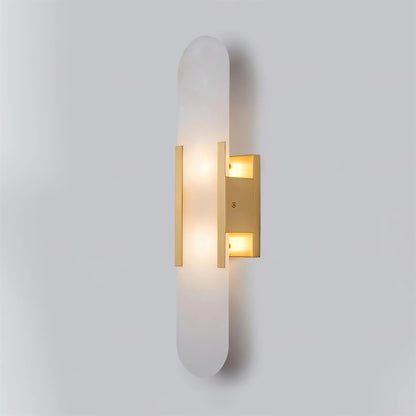 Oblong Alabaster Wall Sconce, Soft Ambient Light