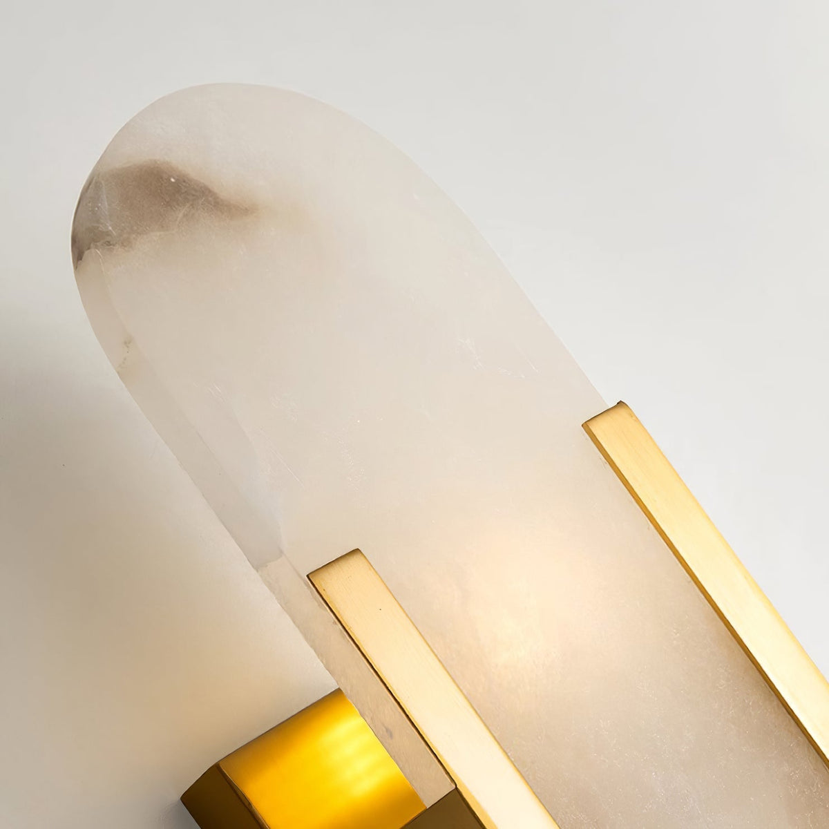 Oblong Alabaster Wall Sconce, Soft Ambient Light
