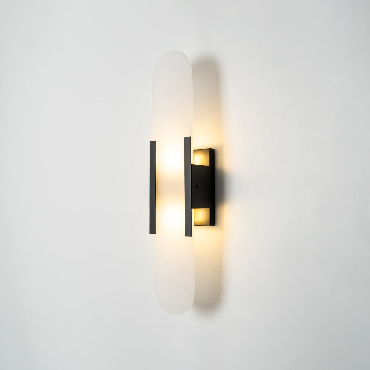 Oblong Alabaster Wall Sconce, Soft Ambient Light