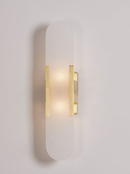 Oblong Alabaster Wall Sconce, Soft Ambient Light