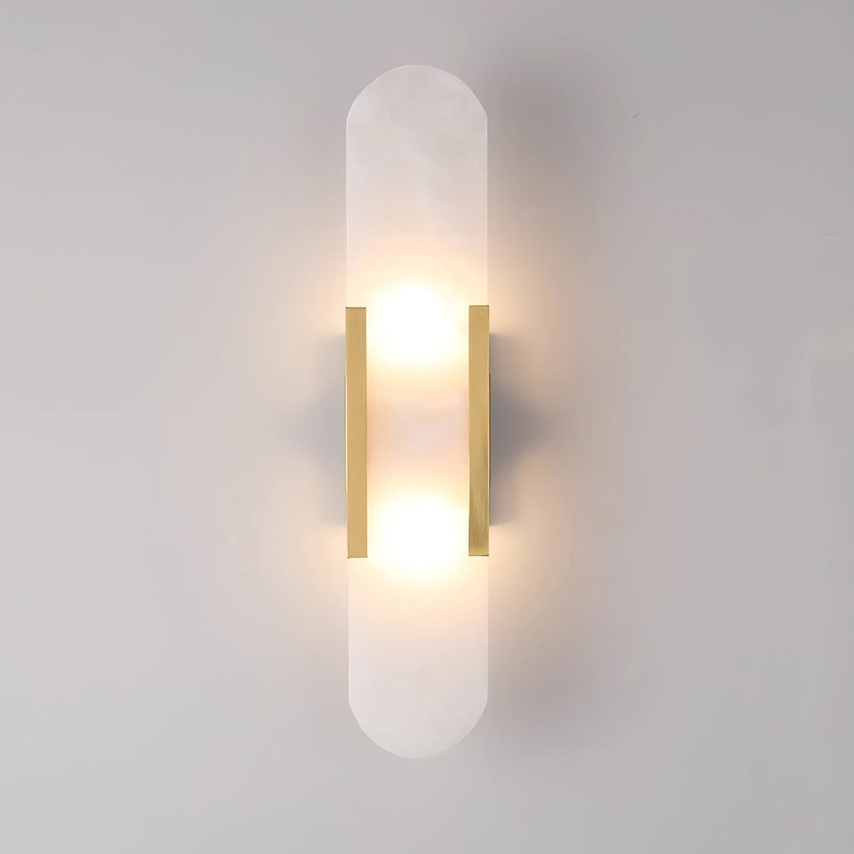 Oblong Alabaster Wall Sconce, Soft Ambient Light