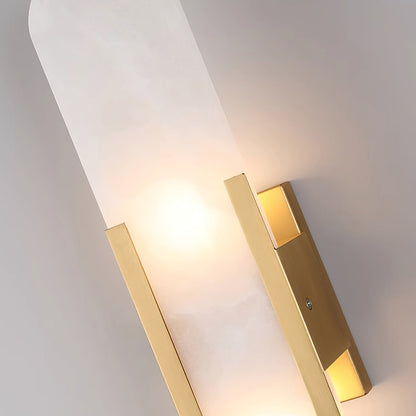 Oblong Alabaster Wall Sconce, Soft Ambient Light