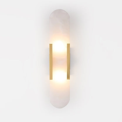 Oblong Alabaster Wall Sconce, Soft Ambient Light