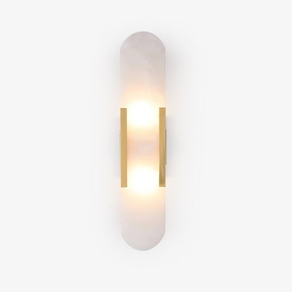 Oblong Alabaster Wall Sconce, Soft Ambient Light