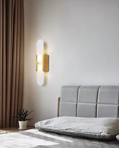 Oblong Alabaster Wall Sconce, Soft Ambient Light