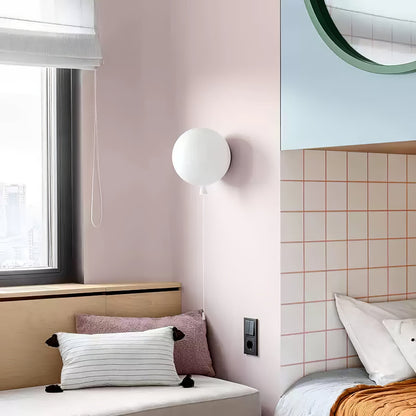 Balloon-Shaped Wall Sconce, Soft Ambient Light