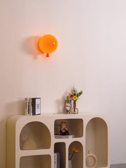 Balloon-Shaped Wall Sconce, Soft Ambient Light