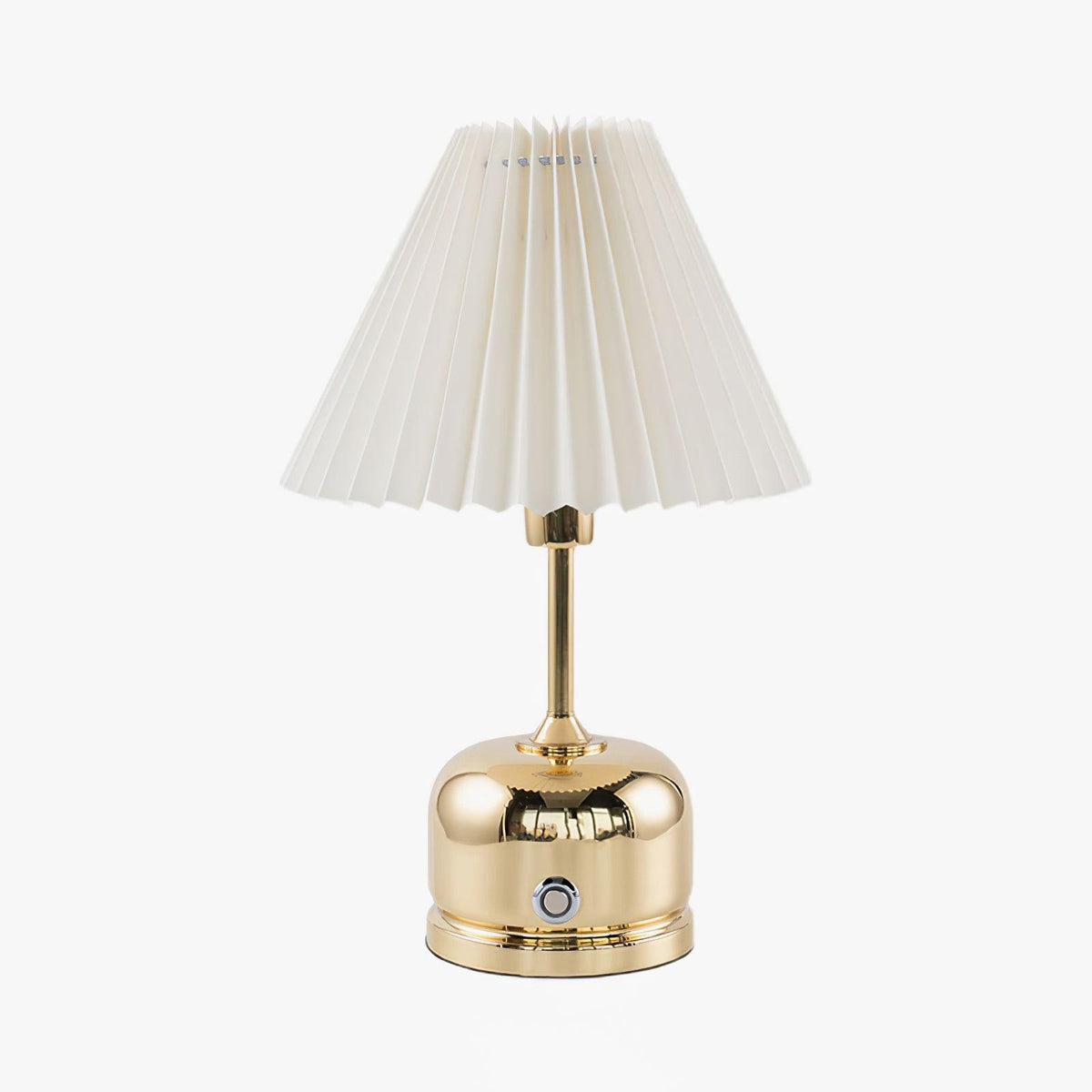 Antique Metal Table Lamp with Adjustable Brightness — front view