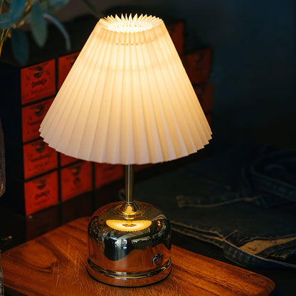 Antique Metal Table Lamp with Adjustable Brightness — lifestyle view