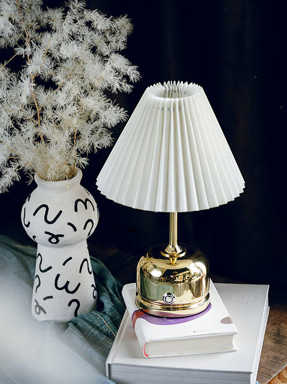 Antique Metal Table Lamp with Adjustable Brightness