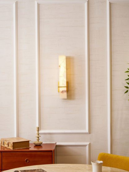 Alabaster Wall Sconce with Adjustable Brightness