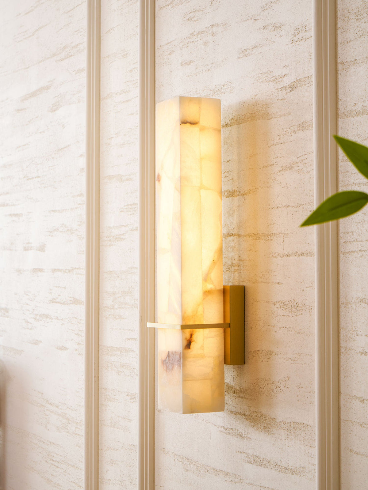 Alabaster Wall Sconce with Adjustable Brightness