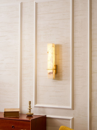 Alabaster Wall Sconce with Adjustable Brightness