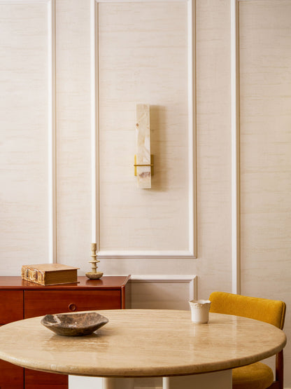 Alabaster Wall Sconce with Adjustable Brightness